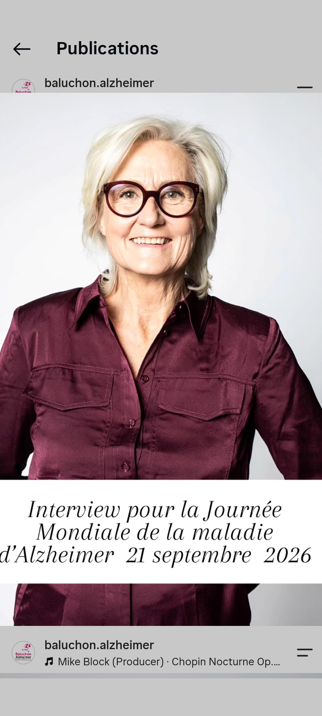 21 septembre: journée mondiale Alzheimer : la parole à Béatrice Papeians